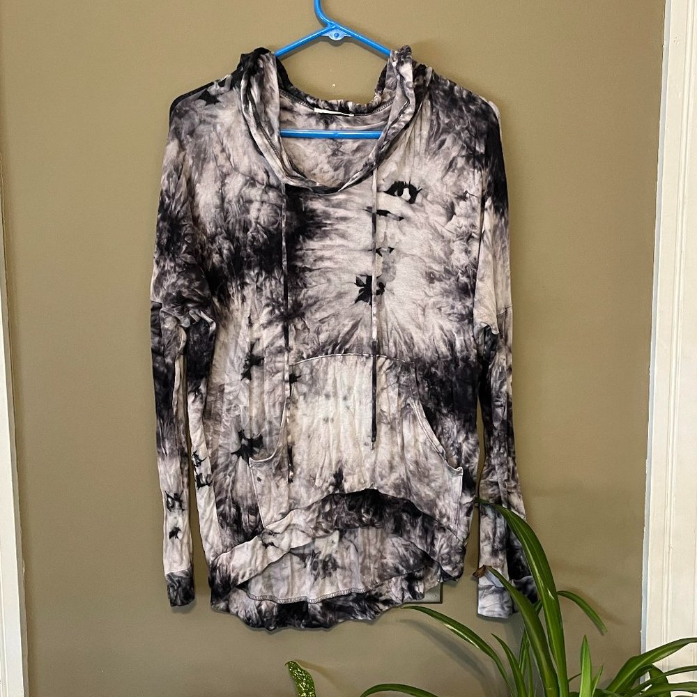 Lightweight Navy Tie Dye Hoodie